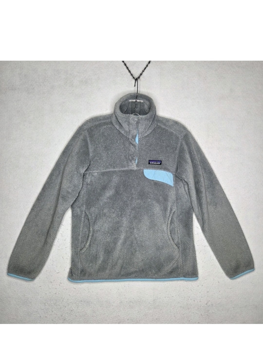 Patagonia Re-Tool Snap-T Pullover Womens S Gray Teal Gorpcore Cabin Utilitarian
